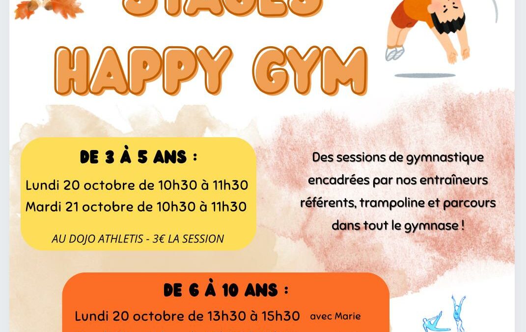 Stage Gymnastique Les Ponts de Cé octobre 2025