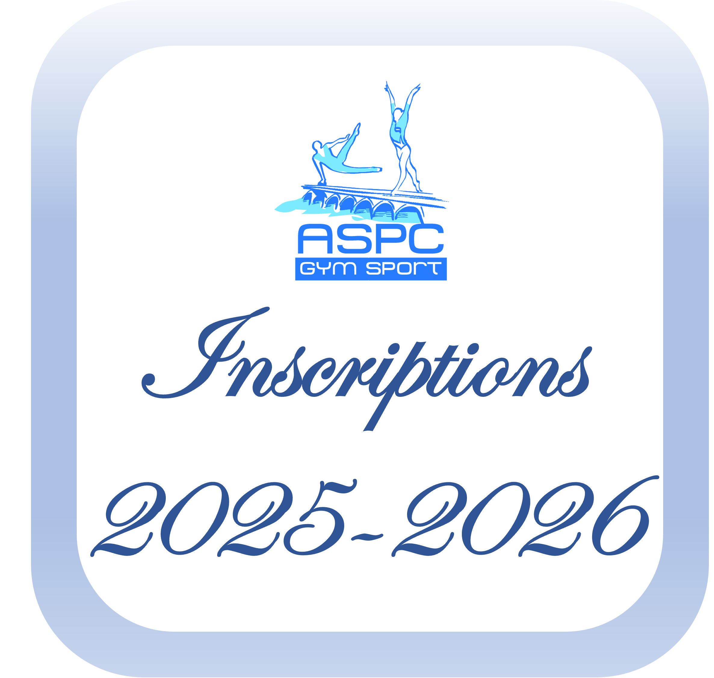 ASPC GYMSPORT , inscriptions GYMNASTIQUE saison 2025 2026