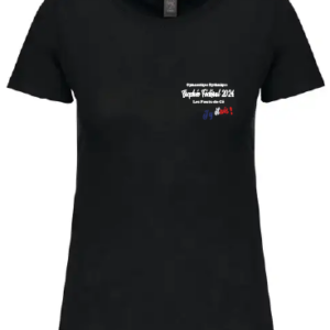 Tee-shirt Noir COL ROND devant tricolore Trophée Fédéral GR 2024